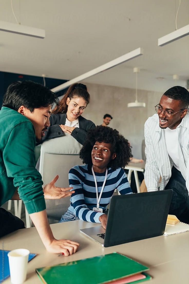 People collaborating around a table